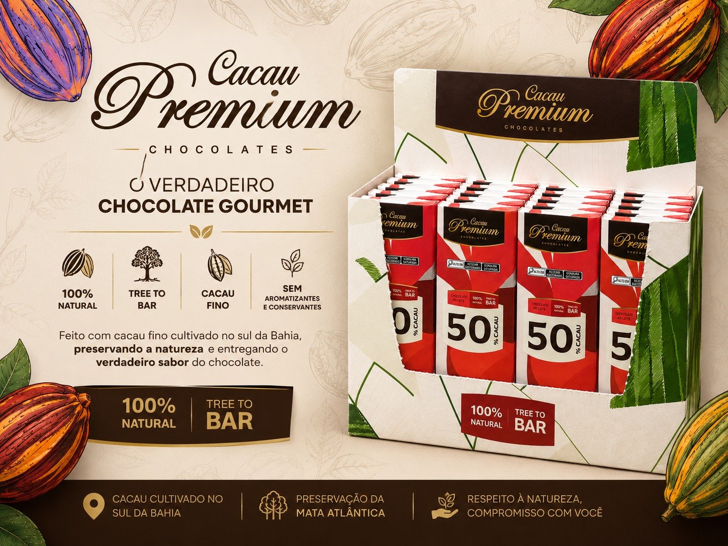 Display Chocolate 50%